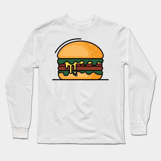 Burger Lover Long Sleeve T-Shirt by Vladimir Plazen